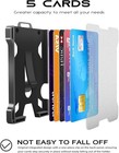 Id Badge Holder With Retractable Clip  Credit Card Holder Keychain Wallet Black