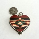 Large Jsvr Sterling Silver Handmade Pendant Multi Stone Heart Jacqueline Smiley