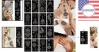 Reusable Henna Tattoo Stencils Set - 16 Elegant Designs For Parties And Events