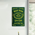 2d Flat 1pc  Art Deco Style  packers Nation  Tin Metal Signs 8x12 Inches  Vintag