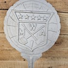 Vintage Modern Woodmen Of America Grave Marker Cast Metal Cemetery Memorial