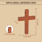Hufopik 50 Pcs Wooden Crosses  1 2x1 7 1 22 x1 7 x0 2   Brown   50