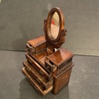 Vtg Concord Miniatures Dollhouse Furniture Victorian Wood Dresser W Mirror 6 25   