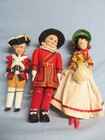 Vintage 3 England British Uk Dolls 8  Good Condition Celluloid  Buckrum   Cloth