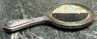 Antique Art Nouveau Small Silver Plate Hand Mirror