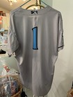 Beloit Sky Carp Game Worn Grey Jersey  1 Embroidered Marlins Patch Angel Espada 