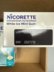 Nicorette Nicotine Gum Stop Smoking Aid 4 Mg White Ice Mint Flavor