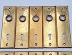 Antique vintage Door Backplates Knob Backplate Brass Old Door Hardware Lot Of 10