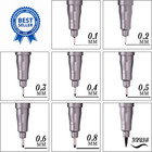 Yuancheng Precision Micro-line Pens  Set Of 9 1 Count  pack 1   Black