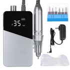 Portable Electric Nail Drill 35000rpm Cordless Rechargeable Efile For Acrylic Ge