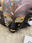 Mardi Gras Wall Hanging Mask Purple  Blue  Gold    Green Glittery 11    Tall