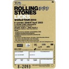 Rolling Stones Plastic Concert Ticket Stub Bangkok Thailand 4 8 03 Licks Rare