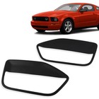 For Ford Mustang Front Door Panel Inserts 2005 2006 2007 2008 2009 Black 2 Pcs