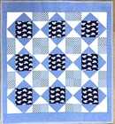 Baby Quilt Handmade Boy s Blue Grey Crib Blanket Elephants  New