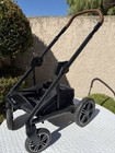 Nuna Mixx Next Replacement Baby Stroller Frame Black Brown Leather Trim  no Seat