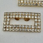 Vintage Clear Rhinestone Shoe   Buckle Clips
