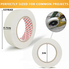 Masking Tape 0 75 Inch X 55 Yards  4 Rolls White Tape  General Purpose