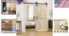 Antique Finish Barn Door  36x84 Unfinished Knotty Pine With Easy Assembly Kit