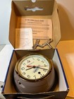 Russian Soviet Ship Submarine Marine Clock With Mounting Plate  Key Original Box