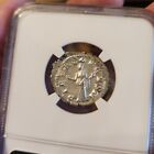 Ancient Silver Coin Denarius Arms Raised Ad 238-244 Ngc High Grade Gordian Iii  