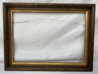 Vintage Solid Wood Frame Gold Gilt Liner Fits 13 75 x9 75  Oak   b
