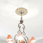 Round Ceiling Medallion Decorative Panel For Ceiling Light Fixtures