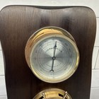 Vintage Springfield Weather Station Barometer Thermometer Humidity Wood Base