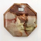 Vintage Onyx Marble Natural Stone Octagon Heavy Ashtray Brown 4  Pakistan
