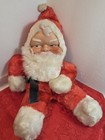 Vintage Rubber Face Santa Claus Plush 17  Mcm Original Belt Christmas 50   s 60   s