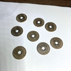 Lot Of 8- New York City Transit Authority One Fare Nyc Pentagon Cut Subway Token