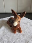 Coopercraft Ceramic Brown Laying Down Donkey Figurine Vintage