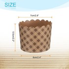 50pcs Paper Baking Cups 6oz Brown Kraft Paper Muffins Liner Cupcake Plaid