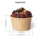 Nax Caki Parchment Brown Cupcake Liners 100pcs Standard Size  Muffin Baking W   
