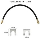 Rubber Brake Hose  3 8 -24 Flexible Hydraulic Brake Line 18 Inch