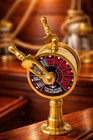 Nautical Ship Engine Room Telegraph Brass   Wood Maritime Table Decor