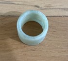 Antique Vintage Asian Chinese Carved Green Stone Jade  Archer s Thumb Ring