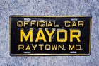 Vintage Raytown Missouri Mayor License Plate Official Car