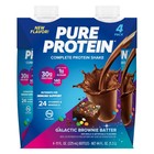 Pure Protein Shake  Galactic Brownie Batter  30g Protein  4 Count Free Shipping