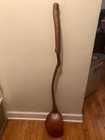 Rare Huge Carved Wood Crooked Golf Club Putter Sculpture Art Piece Read