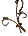 Vintage Twisted Metal Wall Shelf Brackets Pair Gold Tone Decorative 7x5
