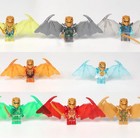 New 8pcs Ninjago Golden Energy Dragon Golden Energy Dragon Lloyd Minifigure Set
