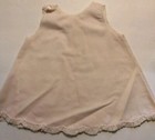 Antique Baby Pink Slip Embroidered   Lace Trim One Shoulder Button