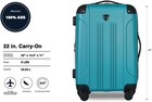 Travelers Club Chicago Hardside Expandable Spinner Luggage  Teal  22  Carry-on