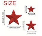 Black Star - Embroidered Iron On Patch - 3 Different Sizes -  Small  Med  Large