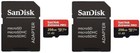 Lot Of 2 - Sandisk 256gb Extreme Pro Microsdxc Uhs-i Memory Cards With Adapters
