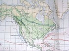 1899 Antique Map Of The World Vegetation Ocean Currents Plants America Asia