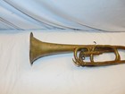 Vintage Brass Bugle Instrument With Mouthpiece 133877 23  2  Long