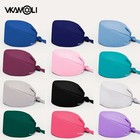 Surgical Scrub Cap Doctor Nurse Kitchen Cotton Hat  With Sweatband Adjustable Us