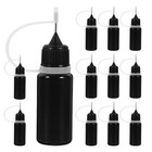 12 Pcs Black Plastic Dropper Container Applicator Bottles 10 Ml