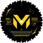 10 In Circular Saw Blade 24 Tooth Combination 5 8   Arbor  Woodworking Saw Blade
